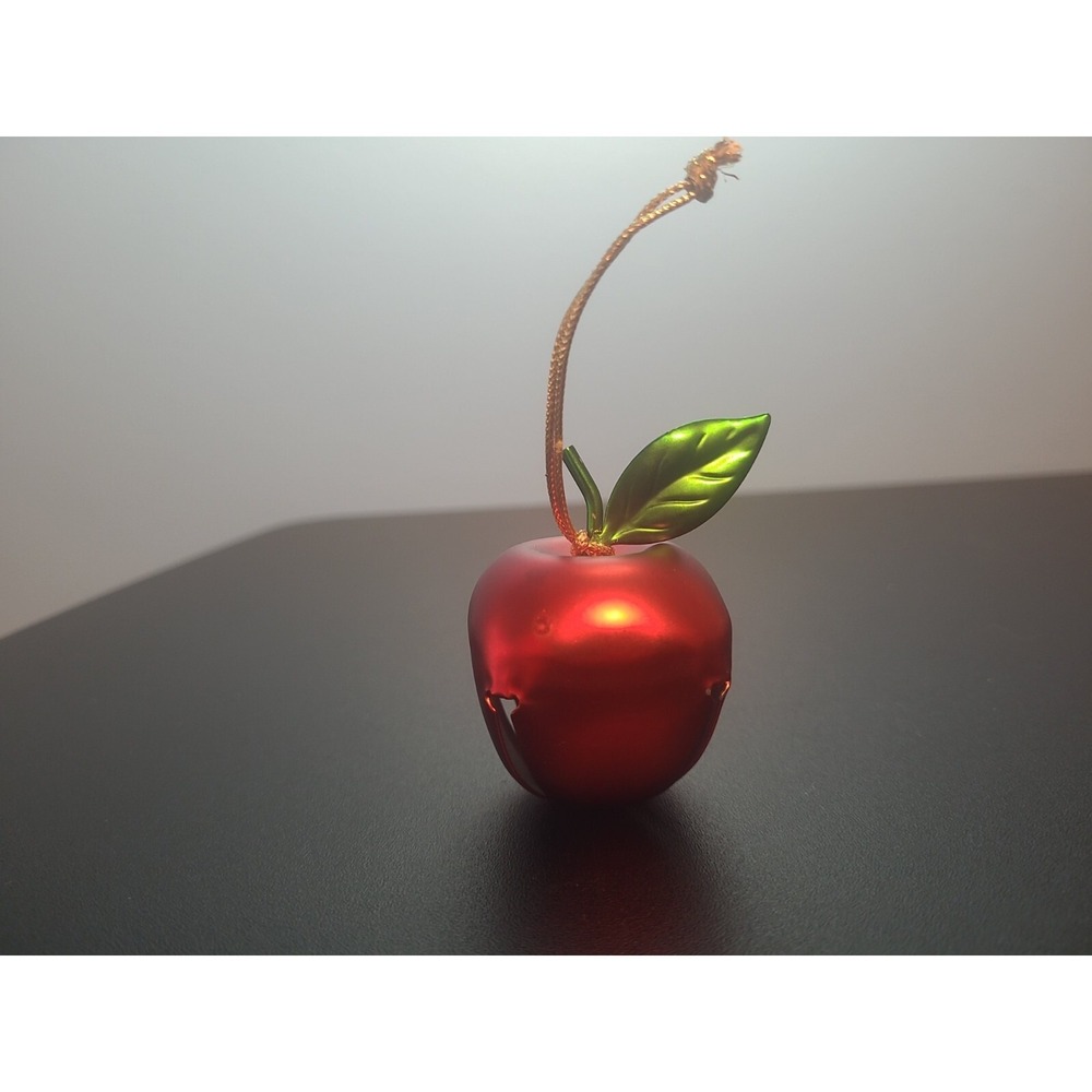 1 Vintage Dansk Red Apple‎ Christmas Bell Ornament Holiday